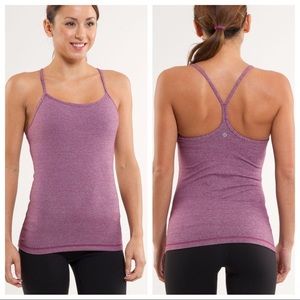 Lululemon power Y tank top marled plum 8